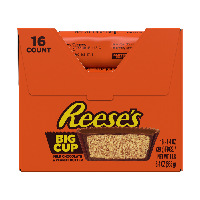 REESE'S BIG CUP Milk Chocolate Peanut Butter Cups, 1.4 oz (16 Count) Secondary image