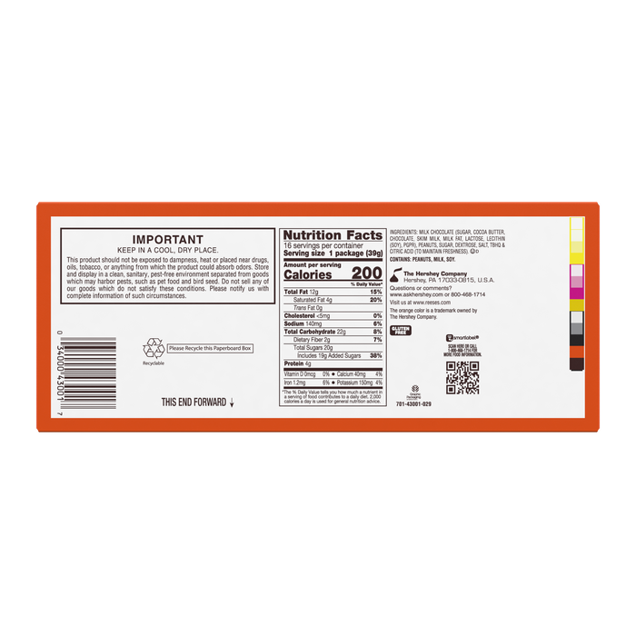 REESE'S BIG CUP Copas de Chocolate con Leche y Mantequilla de Cacahuete, 1.4 oz (16 unidades)