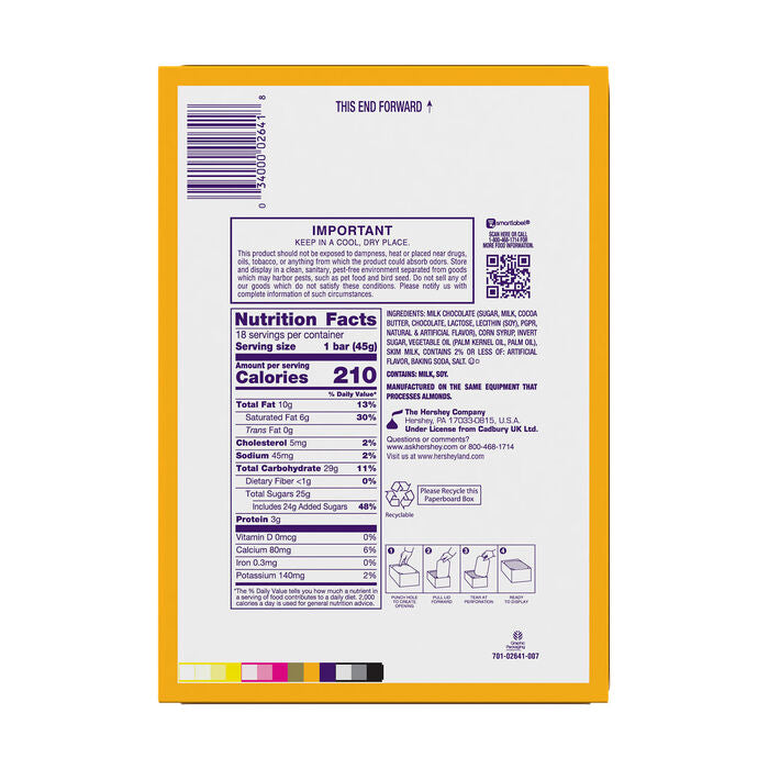 CADBURY CARAMELLO Milk Chocolate Caramel Candy Bars, 1.6 oz (18 Count) Secondary image
