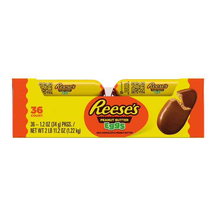 REESE'S Milk Chocolate Peanut Butter Egg, Easter Candy Pack, 1.2 oz (36 Count)