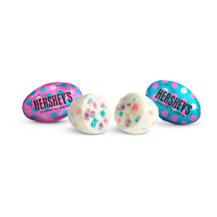 HERSHEY'S Cookies 'n' Creme Polka Dot Easter Eggs Candy Bag, 8.5 oz