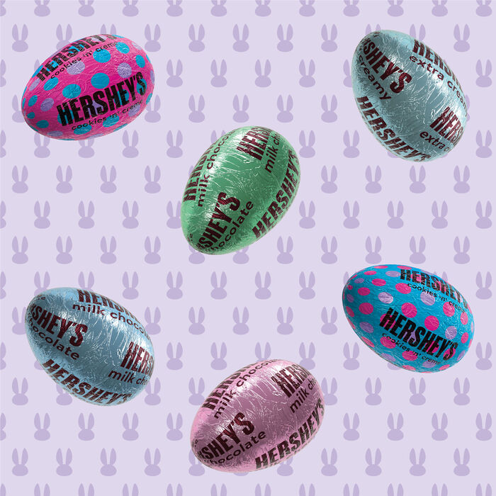 HERSHEY'S Assorted Eggs, Easter Candy Bulk Bag, 29.33 oz