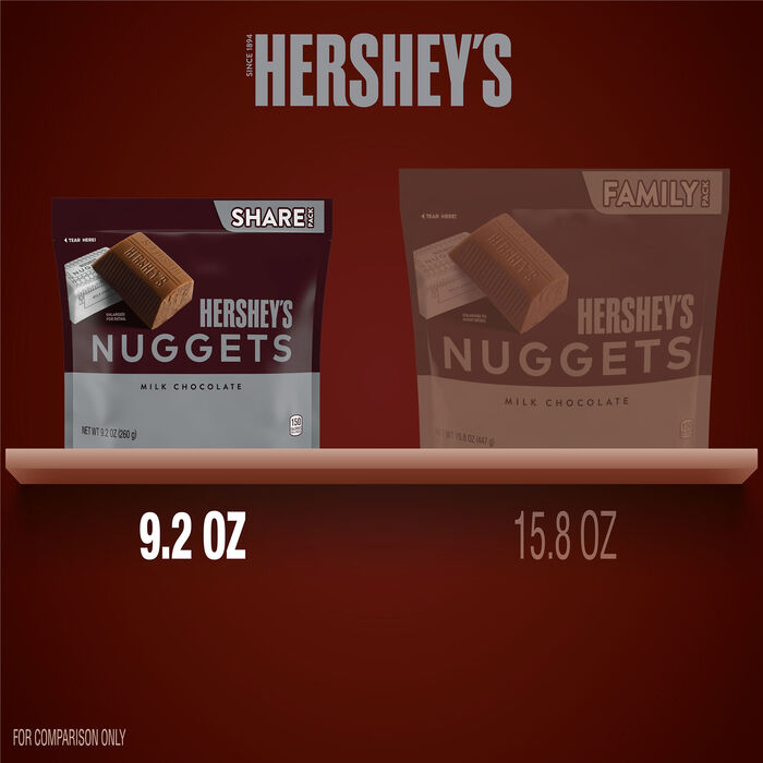 HERSHEY'S NUGGETS Milk Chocolate Candy Share Pack, 9.2 oz