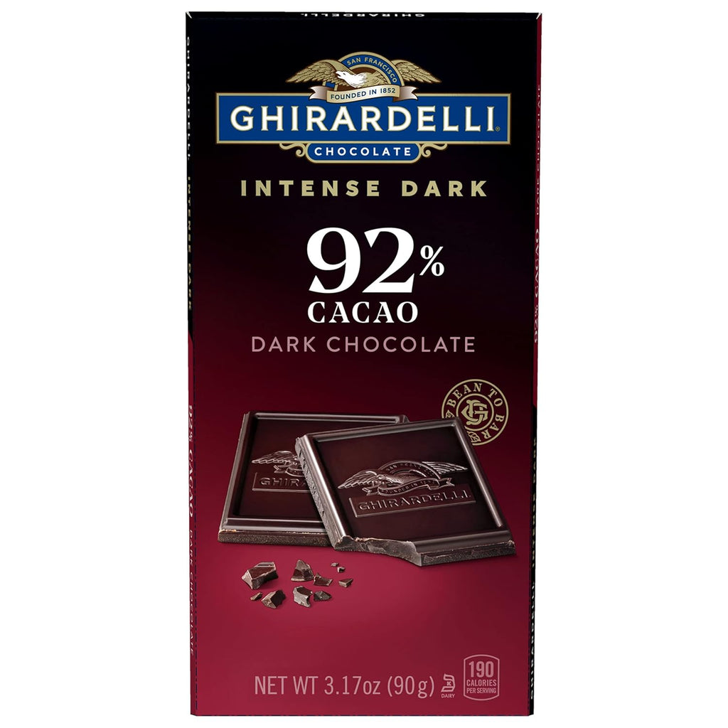 GHIRARDELLI Intense Dark 86% Cacao Chocolate Bar, 3.17 oz – Bold Extra Dark Chocolate with Rich Cocoa Notes