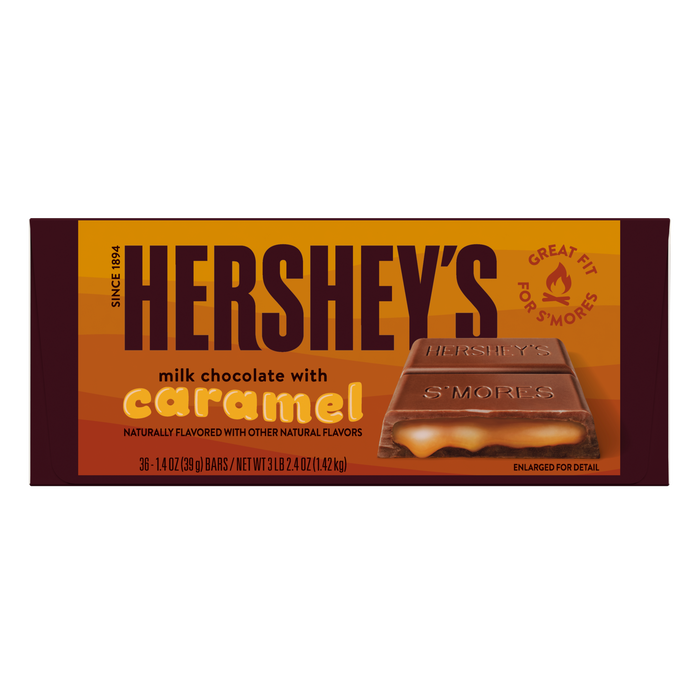 HERSHEY'S Milk Chocolate with Caramel Candy Bars, 1.4 oz (36 Count)