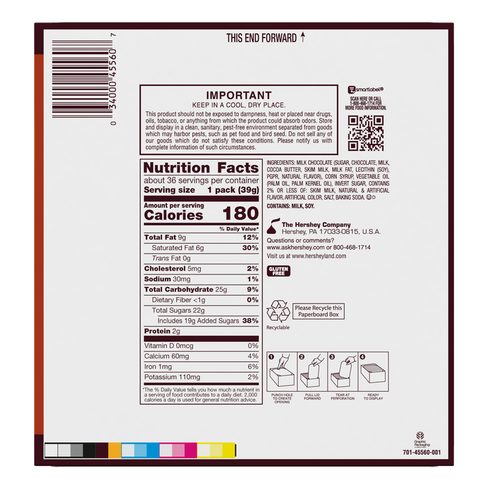 HERSHEY'S Milk Chocolate with Caramel Candy Bars, 1.4 oz (36 Count)