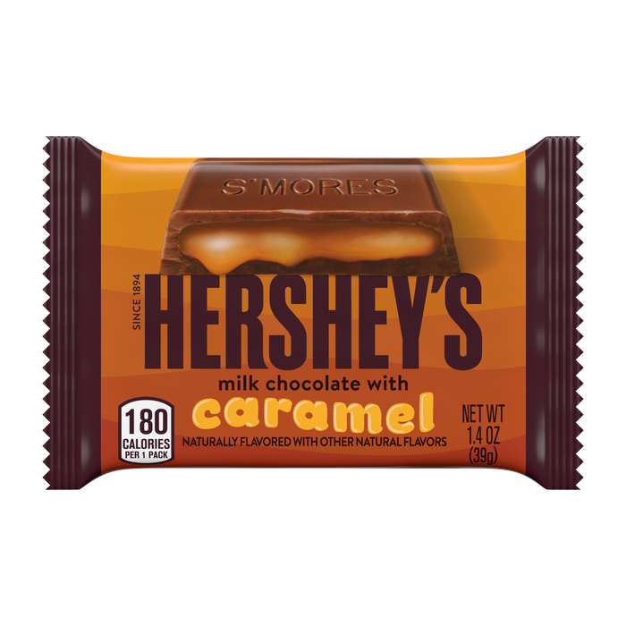 HERSHEY'S Milk Chocolate with Caramel Candy Bars, 1.4 oz (36 Count)