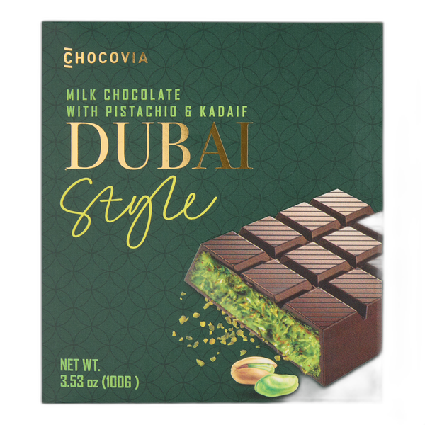 Chocovia Dubai Style Pistachio Kadayif Chocolate Bar