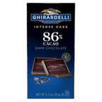 GHIRARDELLI Intense Dark 86% Cacao Chocolate Bar, 3.17 oz – Bold Extra Dark Chocolate with Rich Cocoa Notes