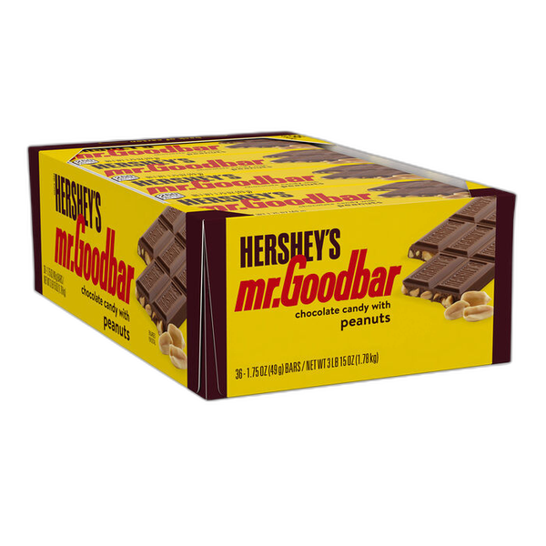 HERSHEY'S MR. GOODBAR Chocolate with Peanuts Candy Bars, 1.75 oz (36 Count) Main image