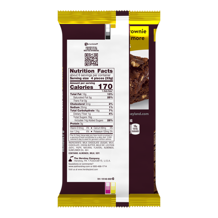 HERSHEY'S Milk Chocolate Almond Giant 7.37oz Candy Bar Secondary image