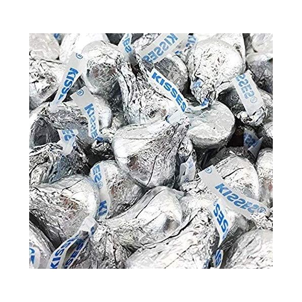 Hershey's Kisses, Milk Chocolate in Silver Foil (Pack of 6 Pounds)
