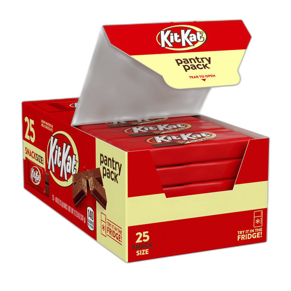 KIT KAT Milk Chocolate Snack Size Pantry Pack 25ct Candy Box