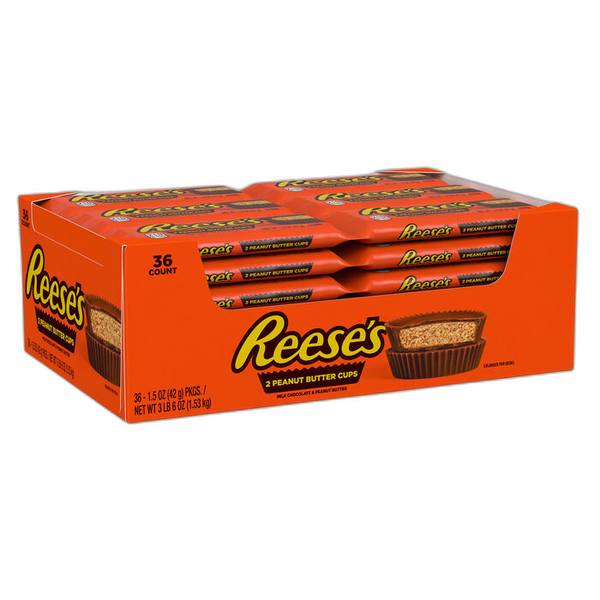 REESE'S Milk Chocolate Peanut Butter Cups, 1.5 oz (36 Count)