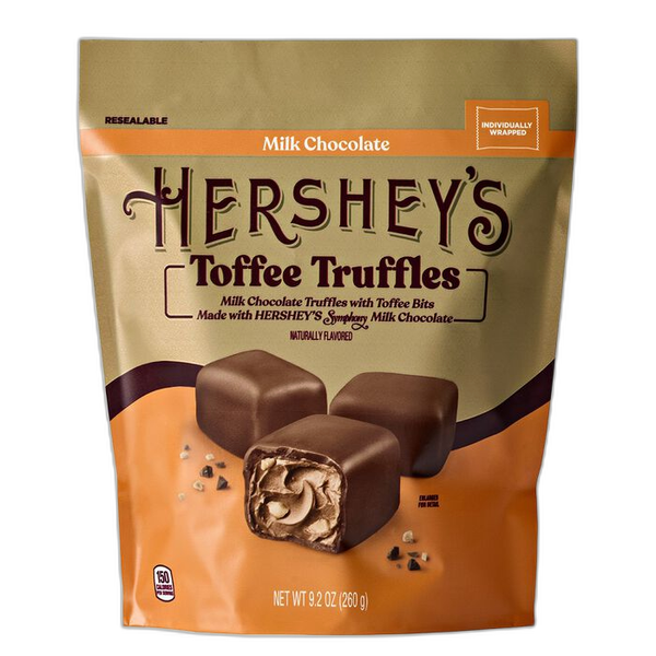 HERSHEY’S Toffee Truffles Candy Bag, 9 oz